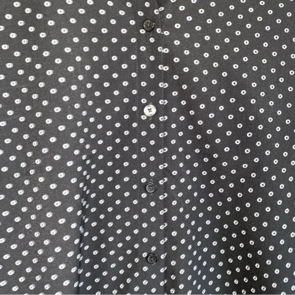 Talbots Black Dot Button Down - image 5